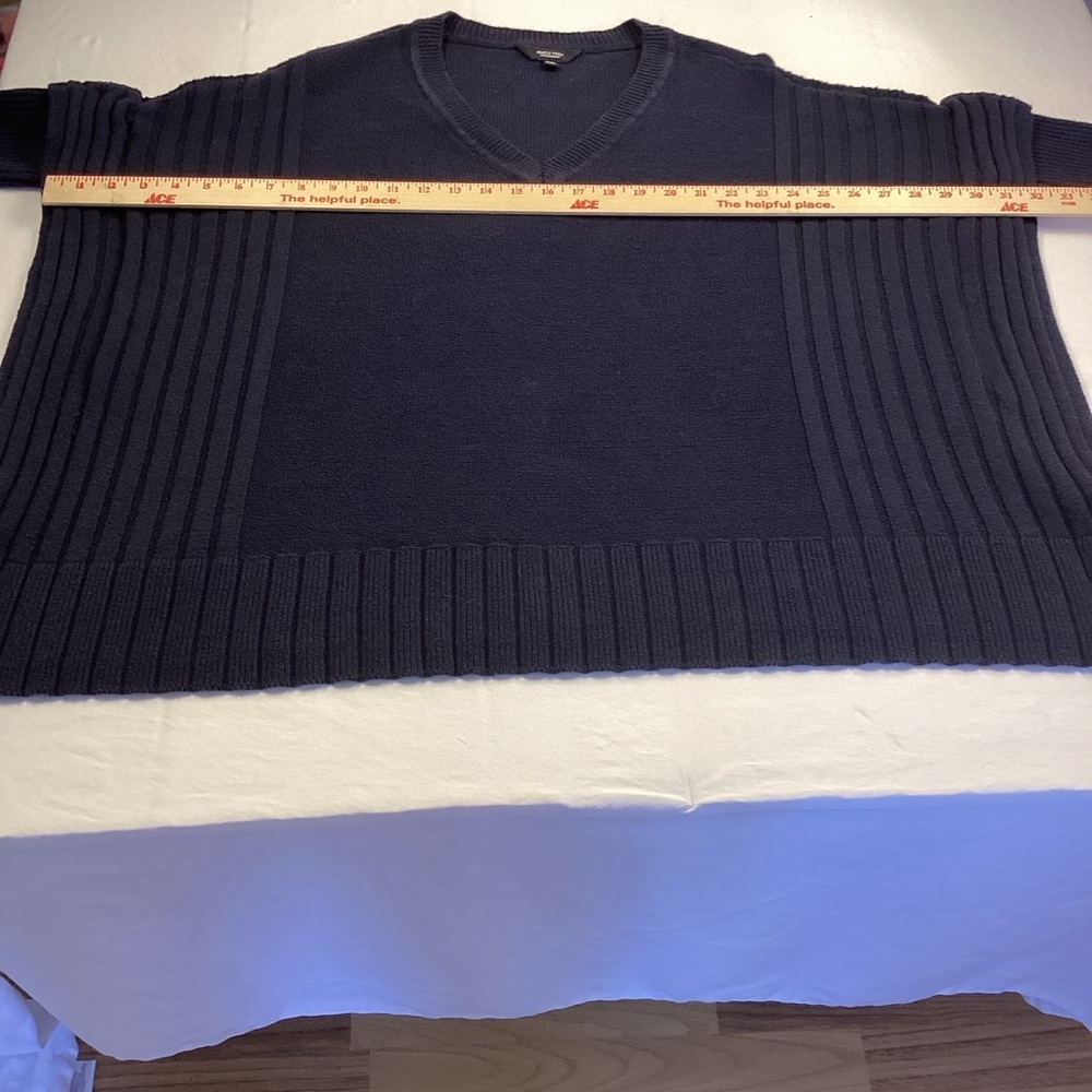 Simply Vera Vera Wang Navy V-Neck Knit Sweater Sz S/M - Picture 6 of 9